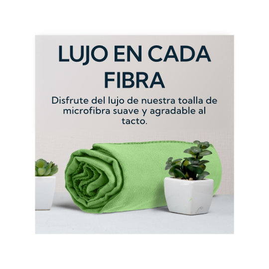 Toalla Microfibra Suede Verde