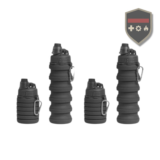 Pack 2 Botellas Plegables Negras