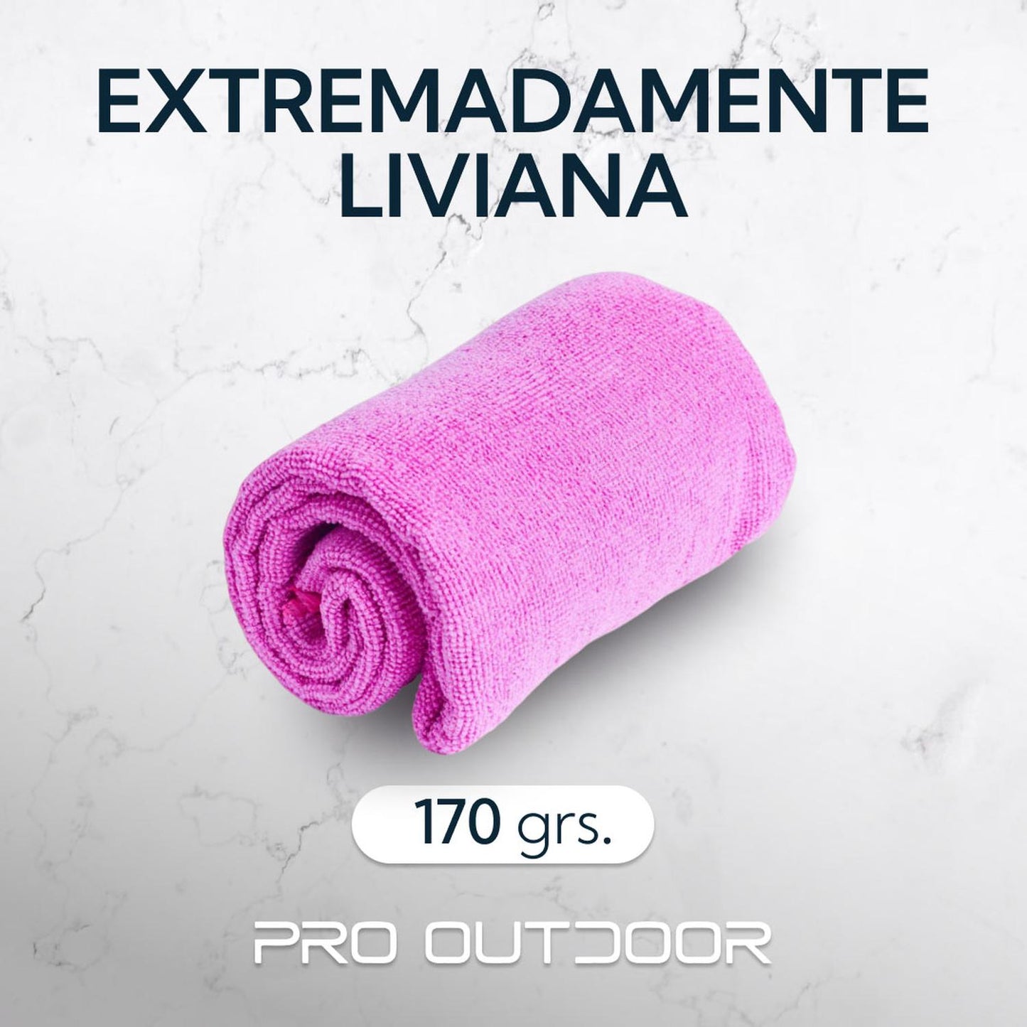 Pack 2 Toallas Microfibra Terry Morada