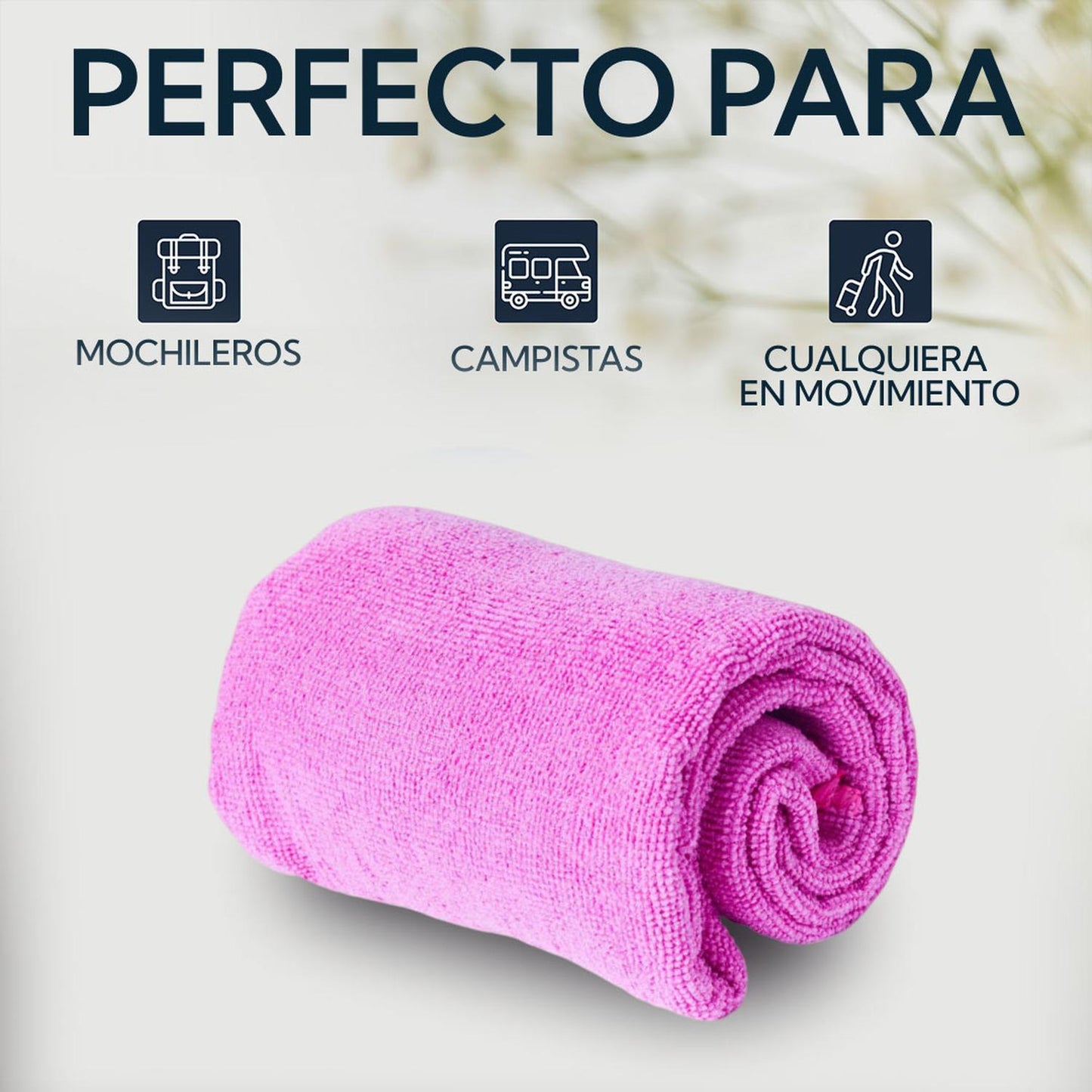 Pack 2 Toallas Microfibra Terry Morada