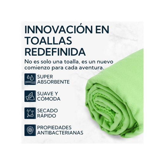 Toalla Microfibra Suede Verde