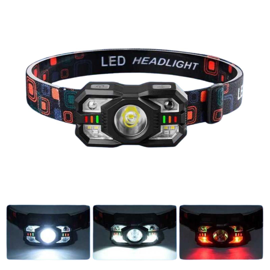 Linterna Frontal con Sensor de Movimiento