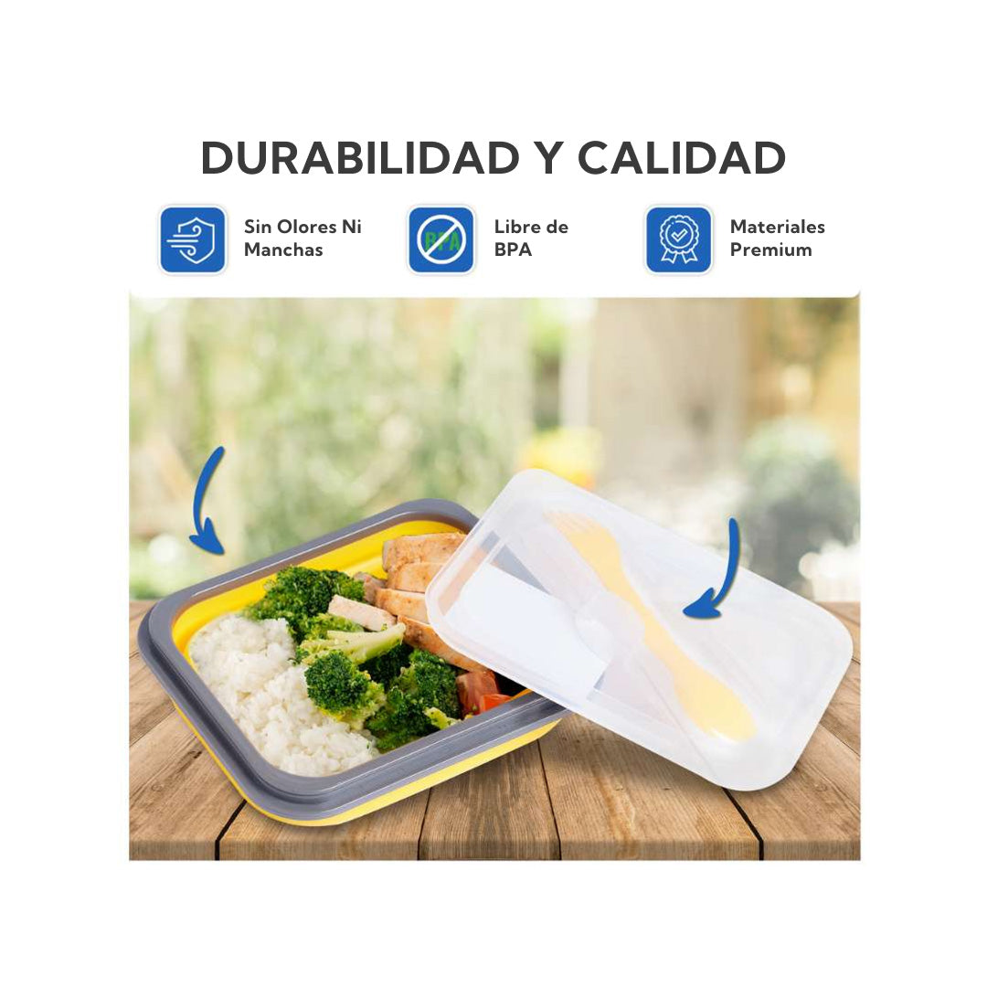 Plato Plegable con Cubiertos 600 ml