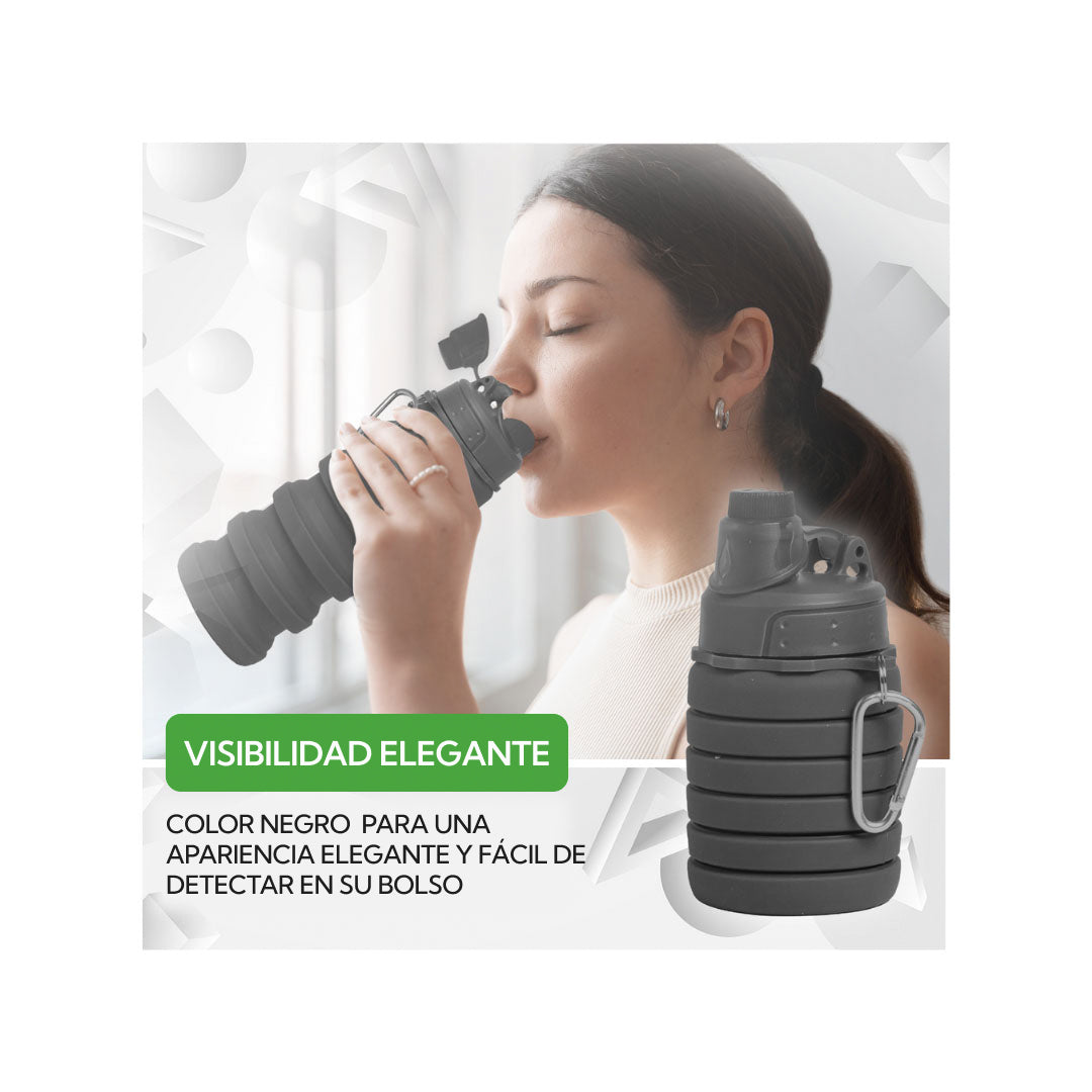 Pack 2 Botellas Plegables Negras