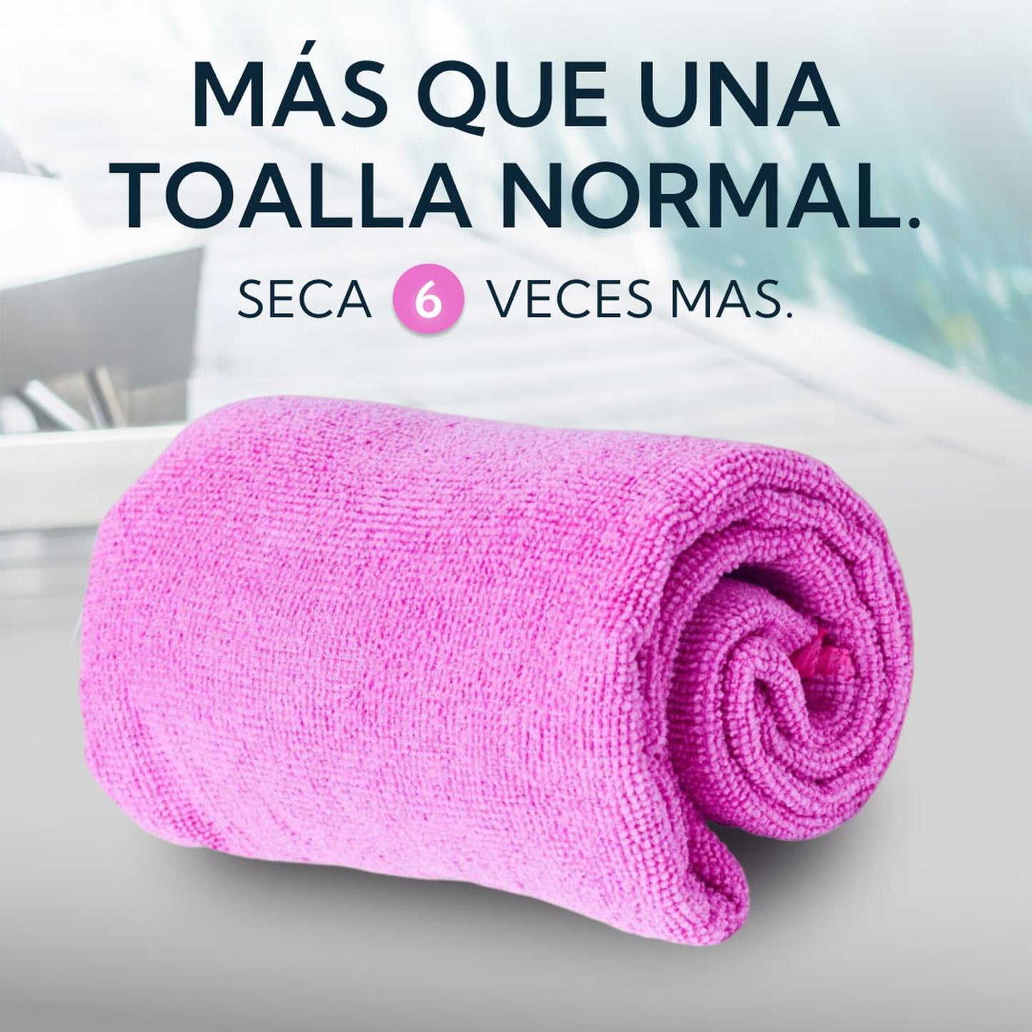 Pack 2 Toallas Microfibra Terry Morada