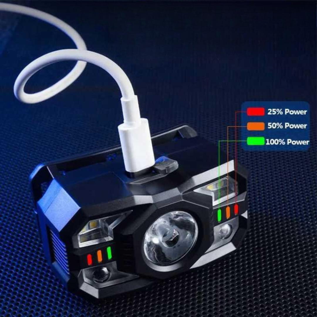 Linterna Frontal con Sensor de Movimiento