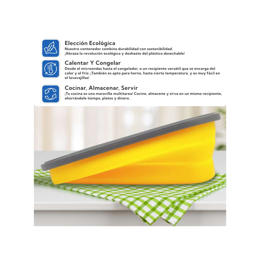 Plato Plegable con Cubiertos 600 ml