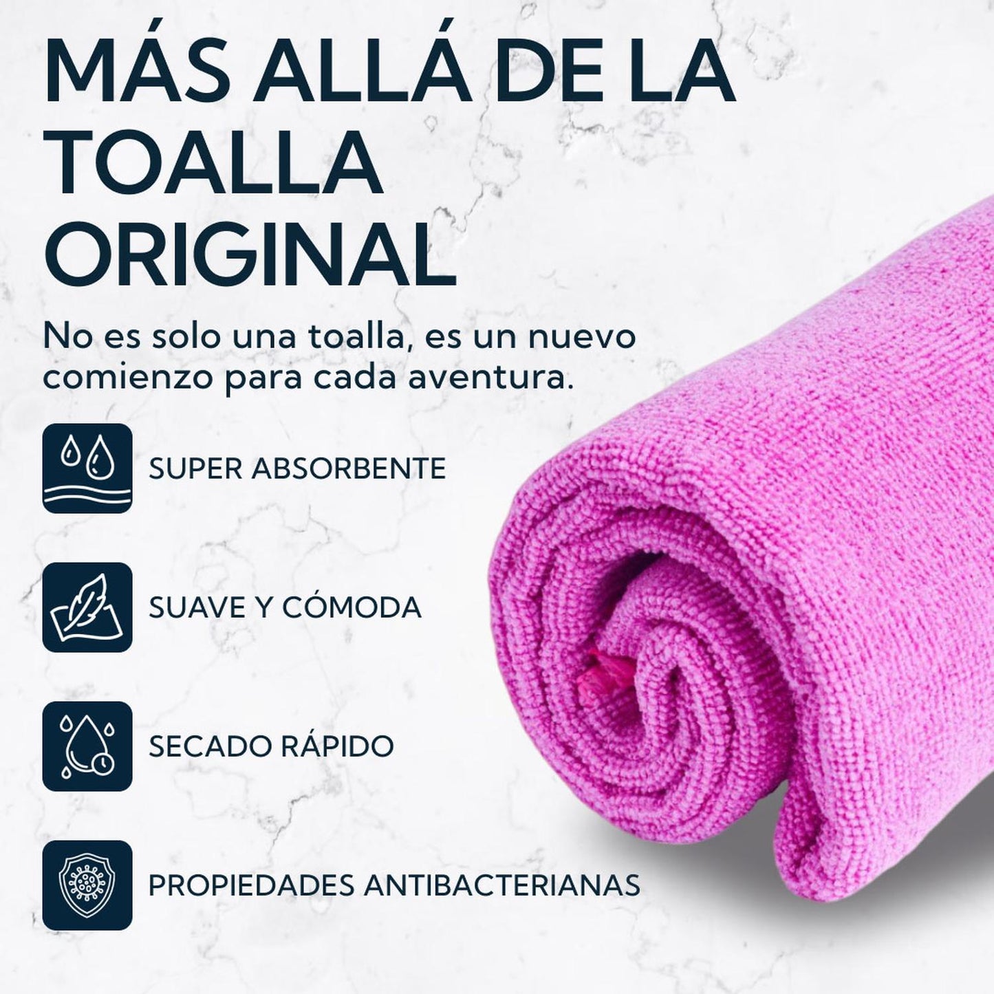 Pack 2 Toallas Microfibra Terry Morada