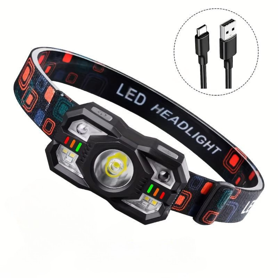 Linterna Frontal con Sensor de Movimiento