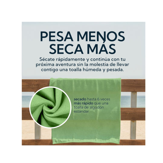 Toalla Microfibra Suede Verde